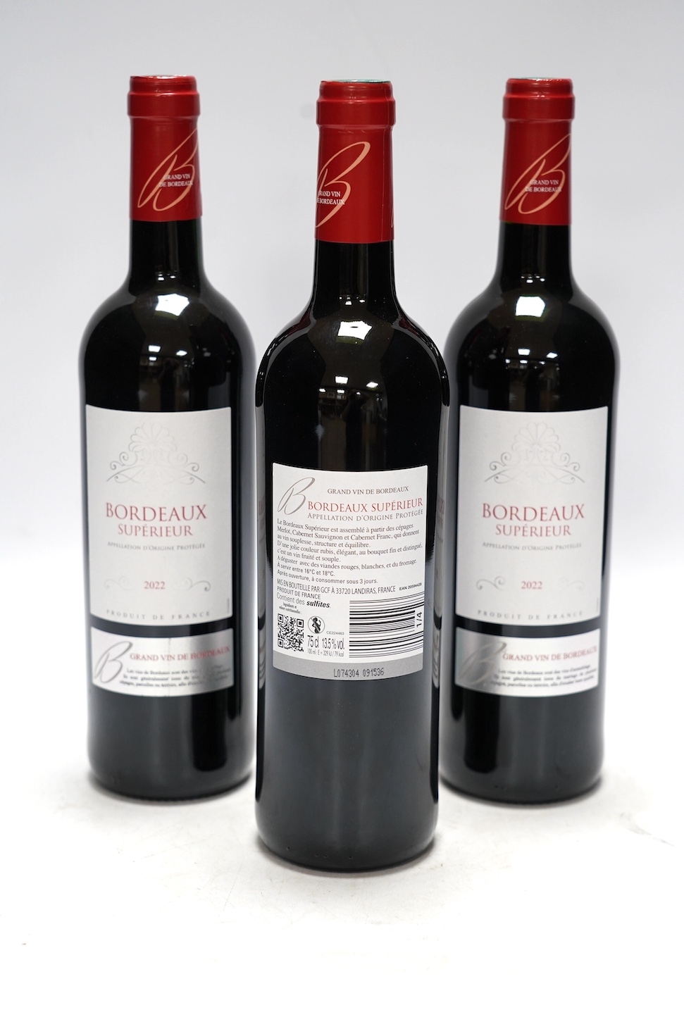 Twelve bottles of Bordeaux Superior, 2022. Condition - good